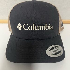 Columbia Dark Grey and Tan Snapback Mesh Hat | Unisex / Adjustable